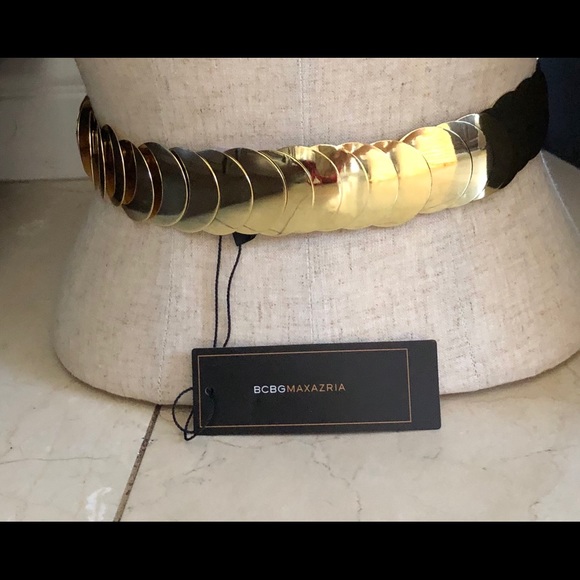 BCBG MAXAZRIA ELASTICATED GOLD PLATE DISKS - Picture 8 of 8